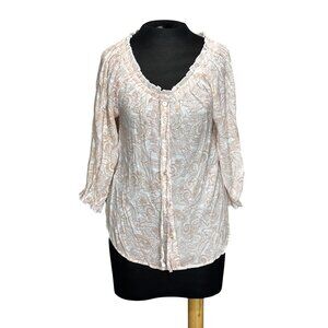 Unique Spectrum Womens Medium Paisley Blouse -